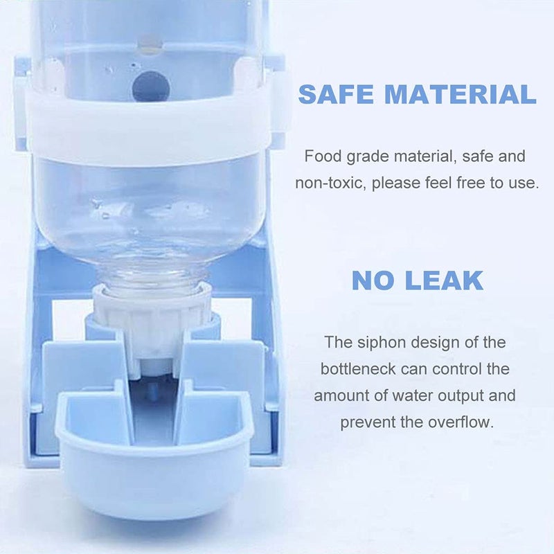 Oncpcare 17oz Rabbit Water Feeder, Pet Cage Suspended Water Dispenser, Hanging Automatic Small Animal Bottle Bowl for Bunny Chinchilla Hedgehog Ferret Hamster - Image 3